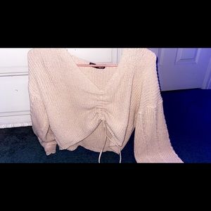 Long sleeve pink sweater